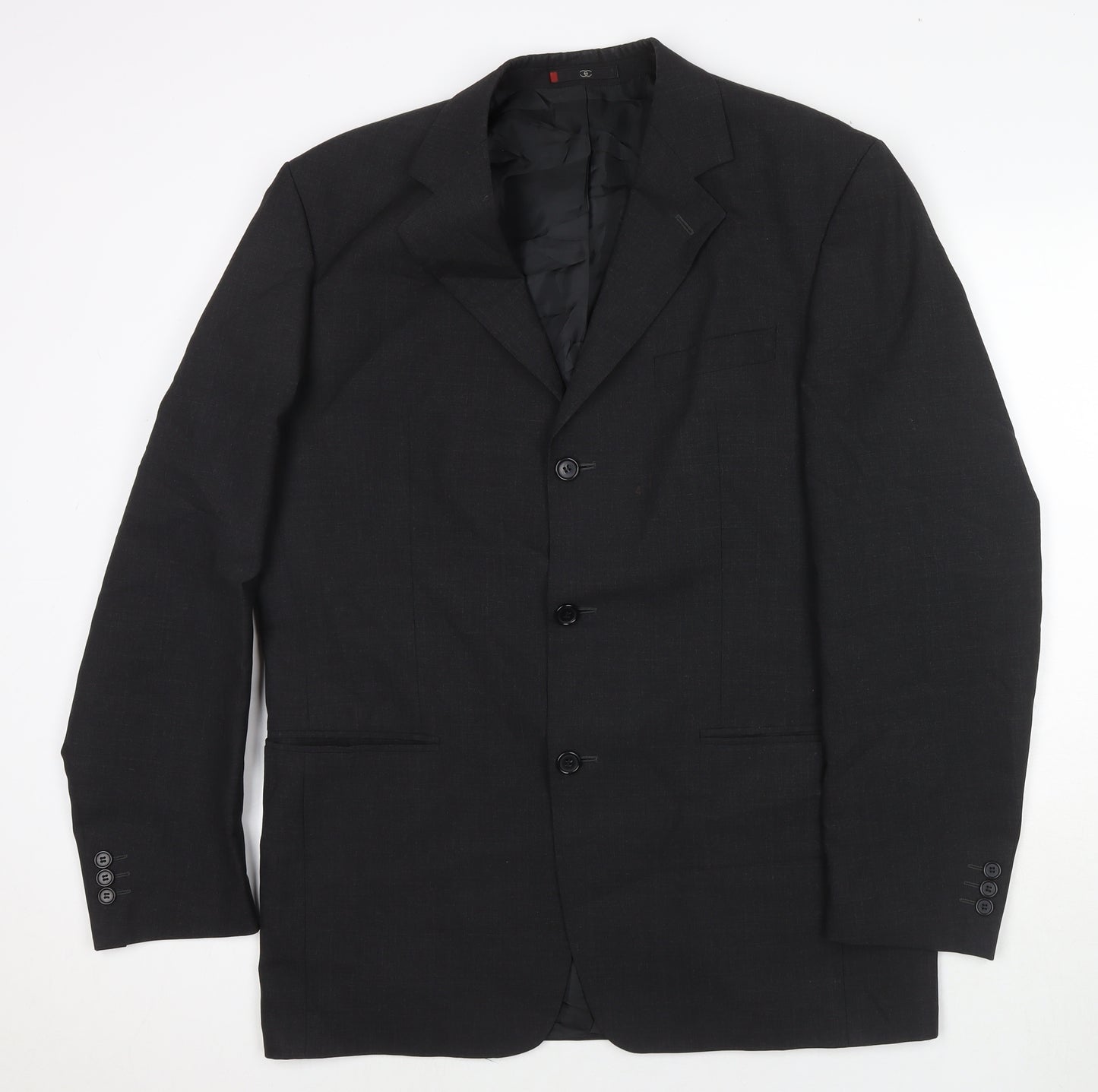 Ciro Citterio Mens Black Polyester Jacket Suit Jacket Size 40 Regular