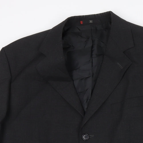 Ciro Citterio Mens Black Polyester Jacket Suit Jacket Size 40 Regular