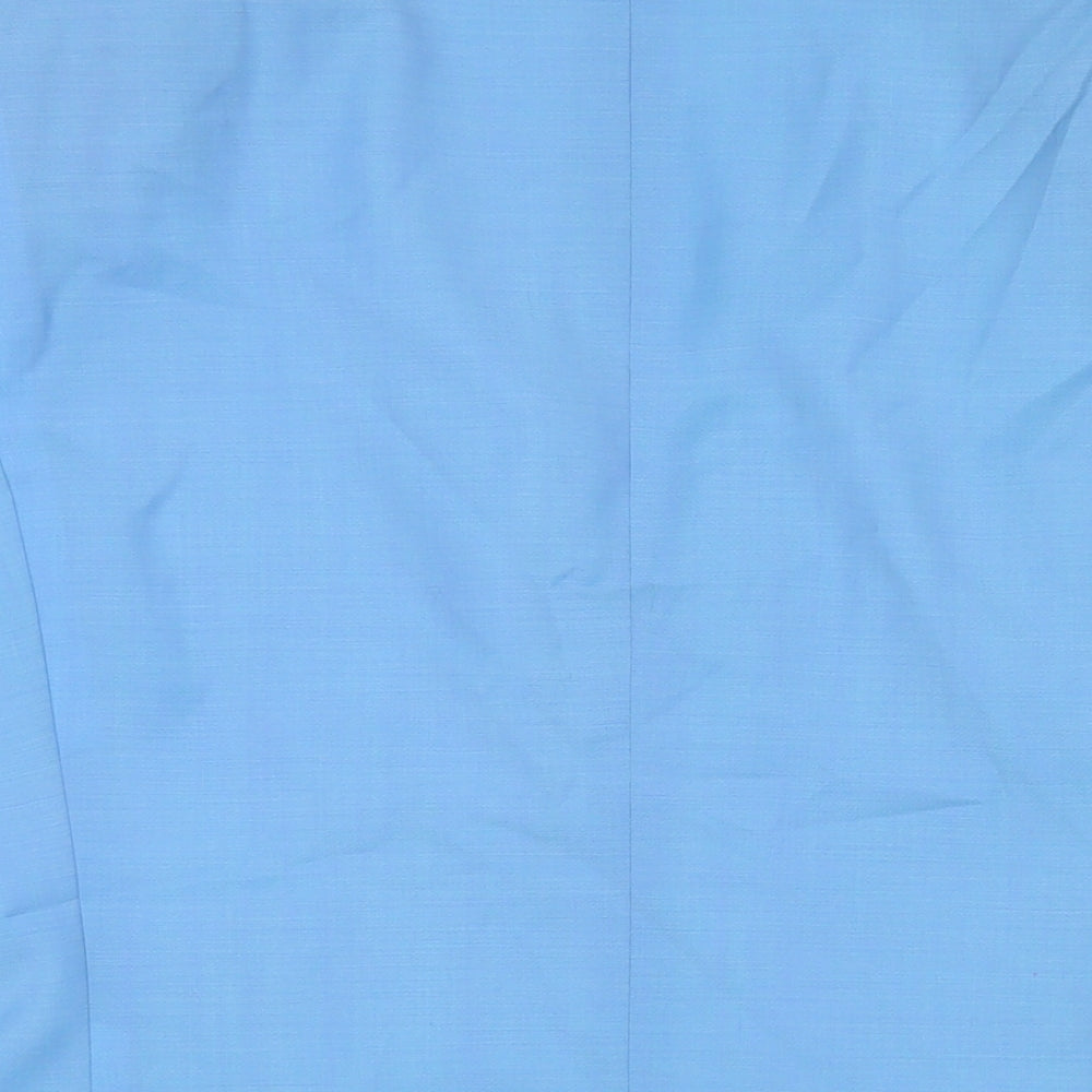 Moss Mens Blue Wool Jacket Suit Jacket Size 42 Regular