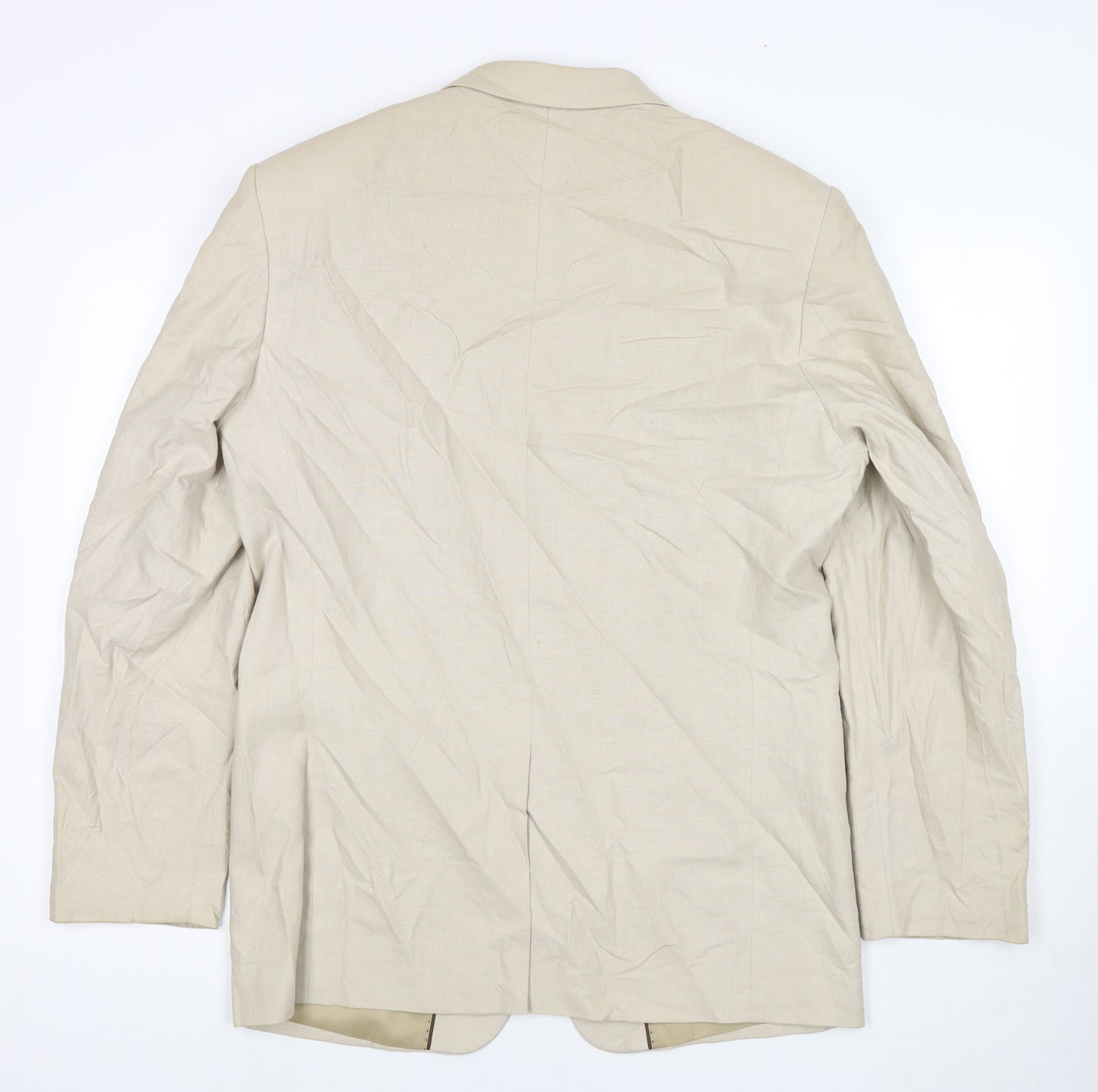 Butler and Webb Mens Beige Linen Jacket Suit Jacket Size 38 Regular