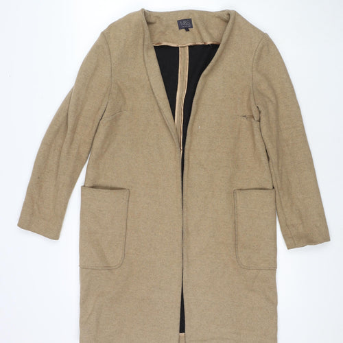 Marks and Spencer Womens Beige Overcoat Coat Size S