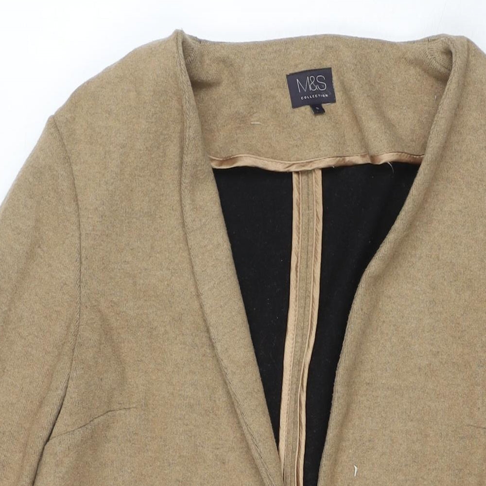 Marks and Spencer Womens Beige Overcoat Coat Size S