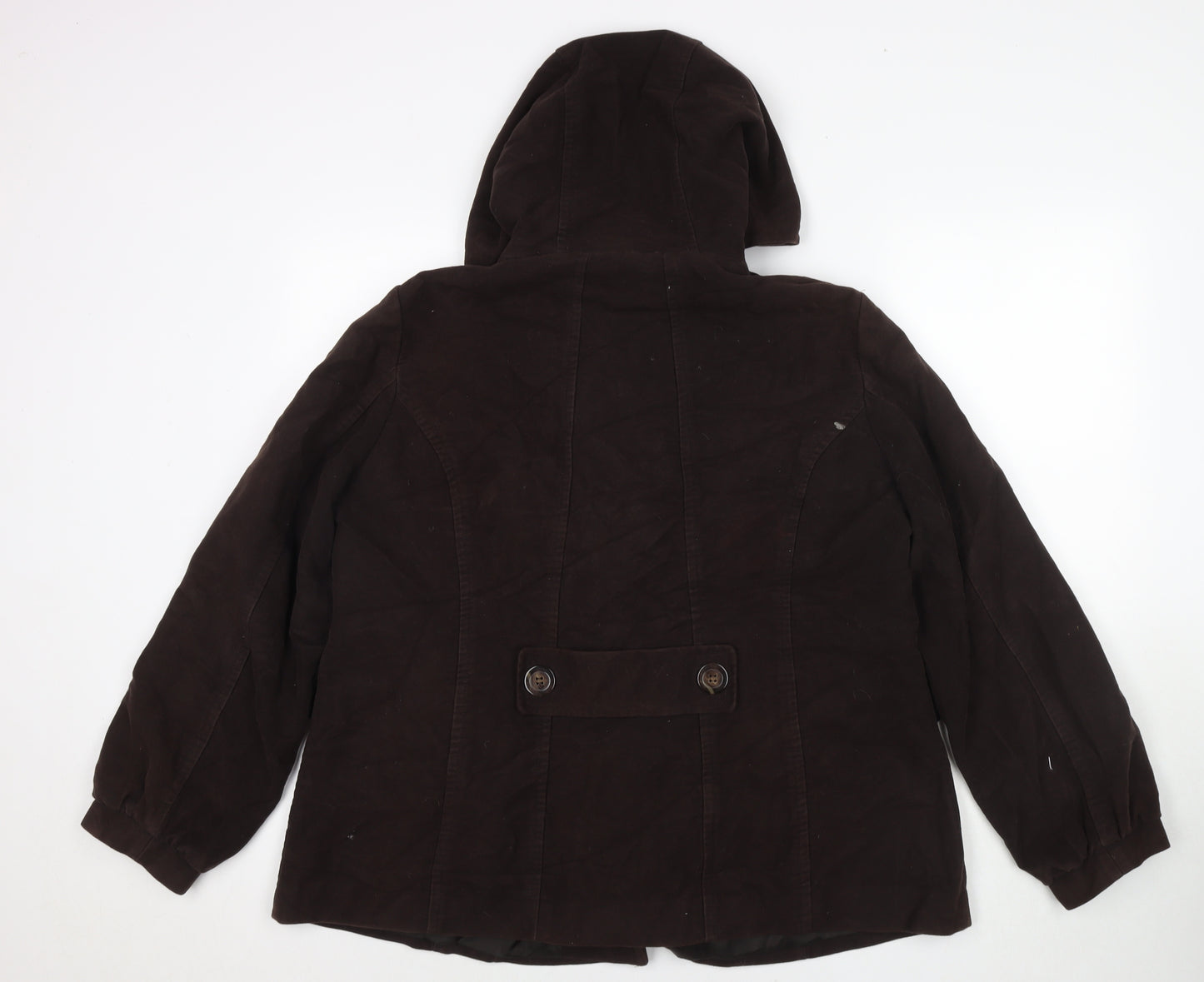 NEXT Womens Brown Overcoat Coat Size 20 Button