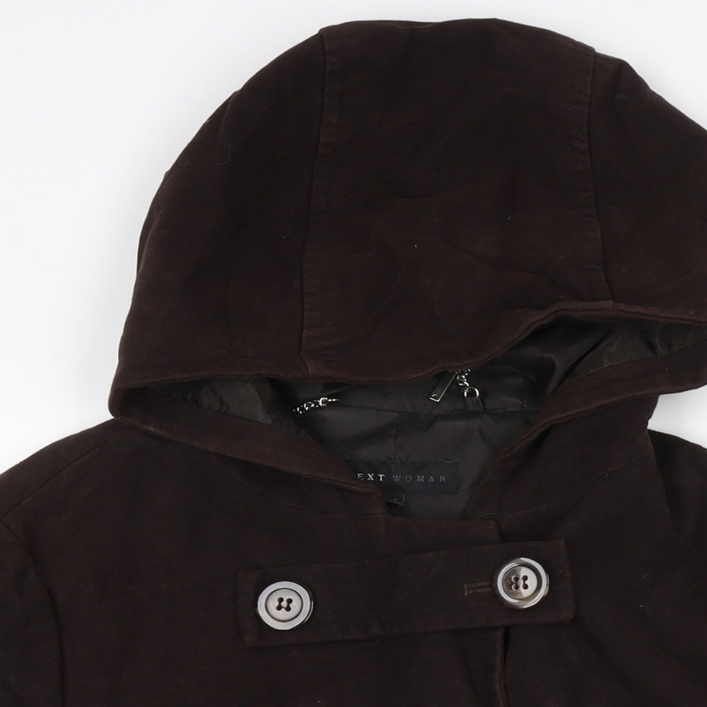 NEXT Womens Brown Overcoat Coat Size 20 Button