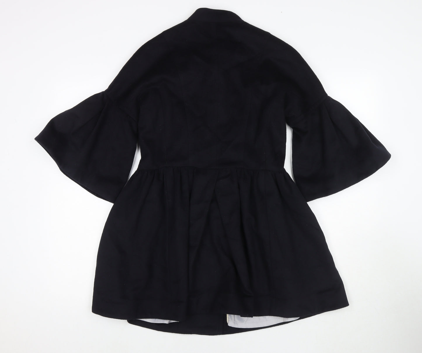 Jessica Womens Black Pea Coat Coat Size L Button