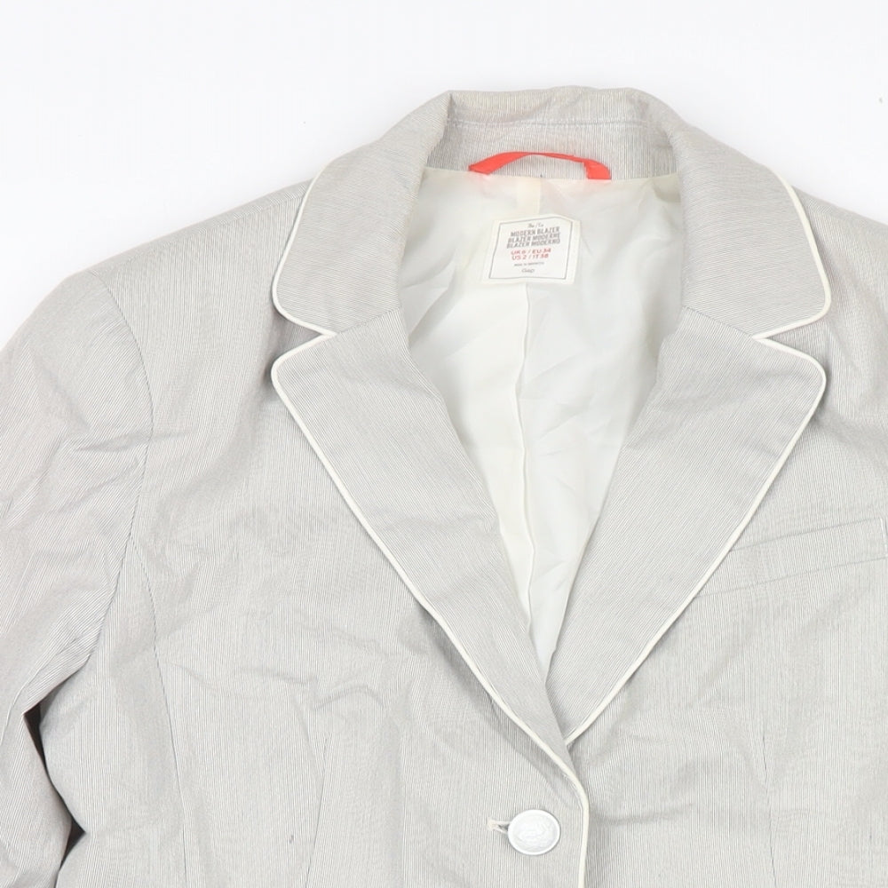 Gap Womens Grey Jacket Blazer Size 6 Button