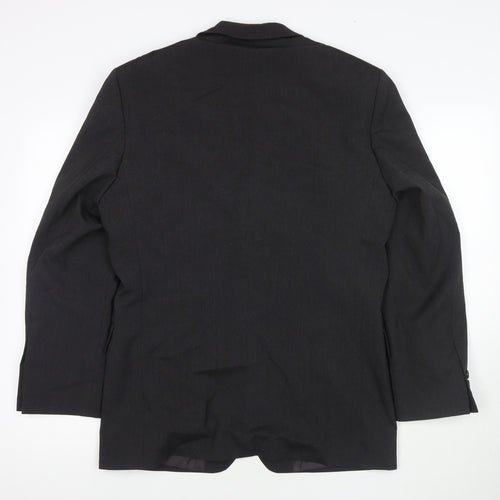 Burton Mens Black Polyester Jacket Suit Jacket Size 38 Regular