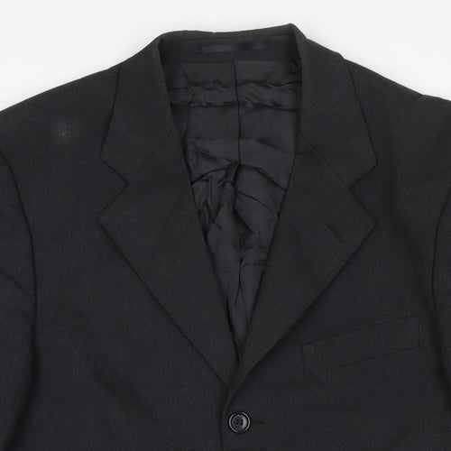 Burton Mens Black Polyester Jacket Suit Jacket Size 38 Regular