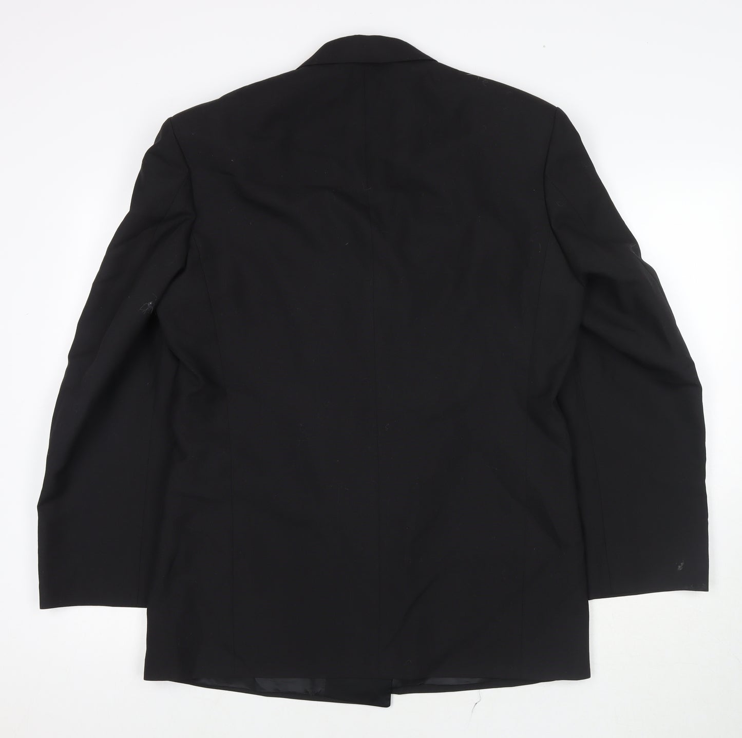 Marks and Spencer Mens Black Polyester Jacket Suit Jacket Size 38 Regular