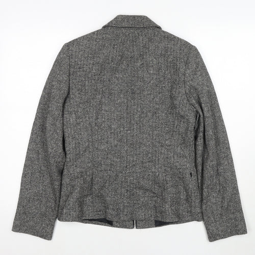 Warehouse Womens Grey Jacket Coat Size 14 Zip