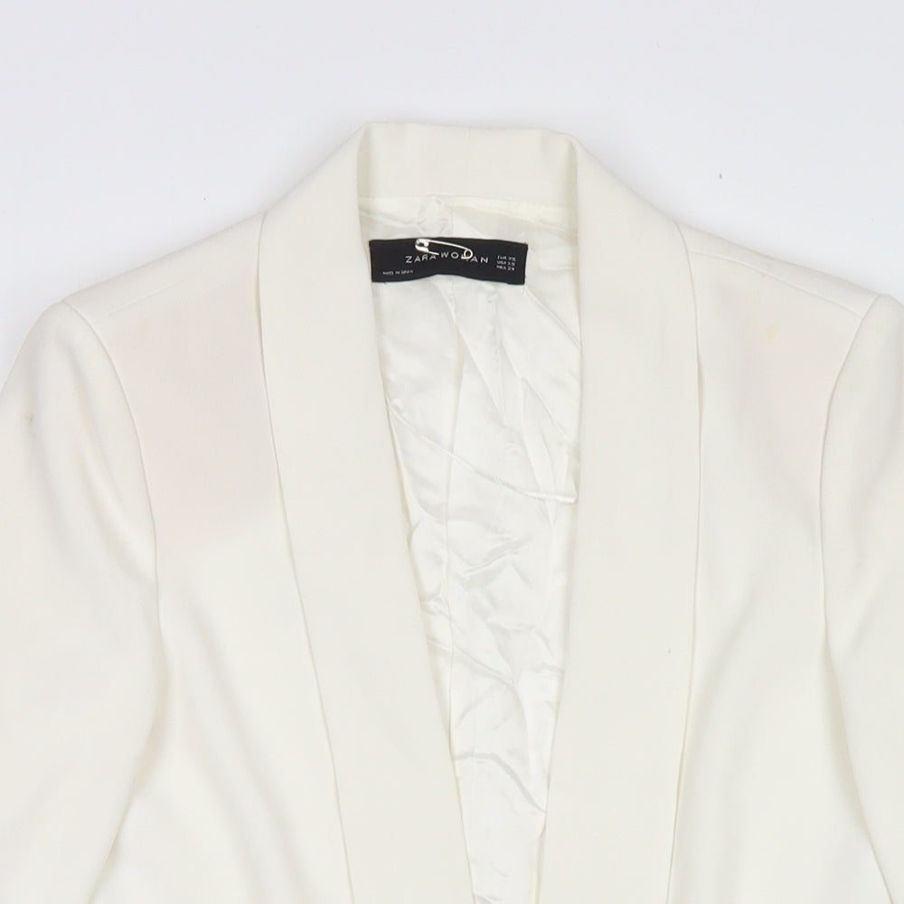 Zara Womens White Jacket Blazer Size XS