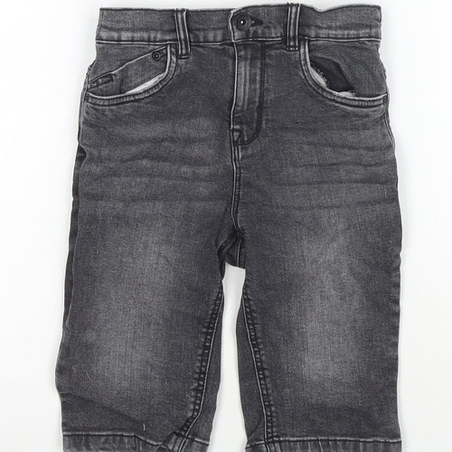 TU Boys Grey Cotton Bermuda Shorts Size 8 Years L8 in Regular Zip
