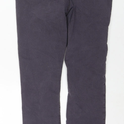 Fat Face Womens Grey Cotton Skinny Jeans Size 16 L27 in Regular Zip