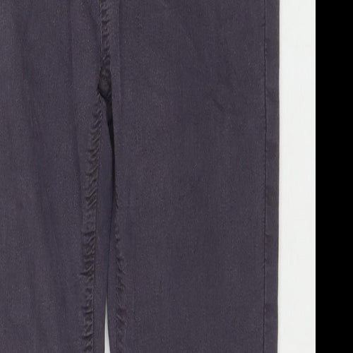 Fat Face Womens Grey Cotton Skinny Jeans Size 16 L27 in Regular Zip