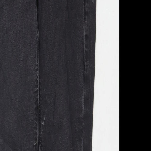 Topshop Womens Black Cotton Skinny Jeans Size 25 in L32 in Regular Zip