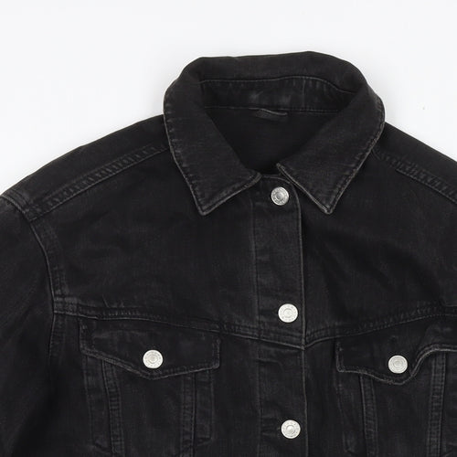 Topshop Womens Black Jacket Size 8 Button