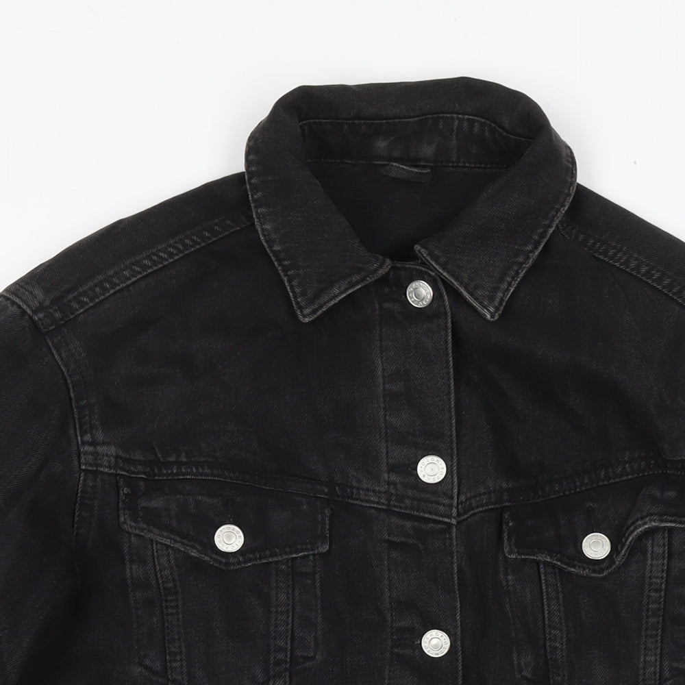 Topshop Womens Black Jacket Size 8 Button