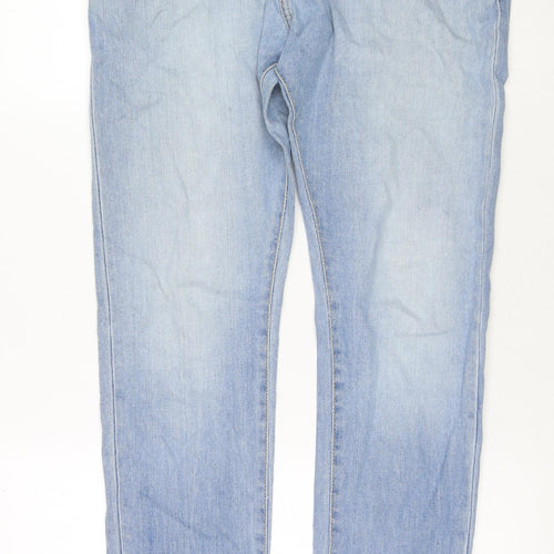 H&M Mens Blue Cotton Straight Jeans Size 33 in L32 in Regular Zip