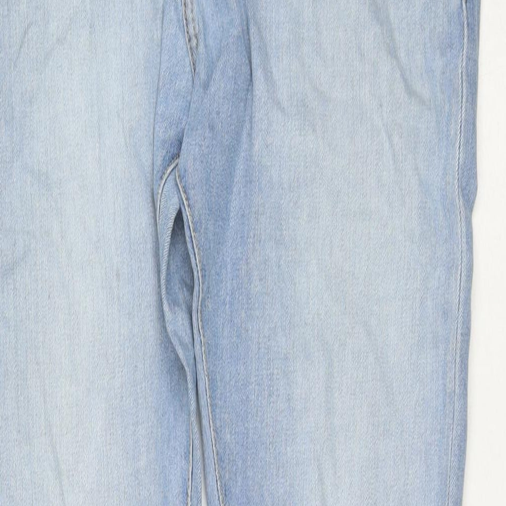H&M Mens Blue Cotton Straight Jeans Size 33 in L32 in Regular Zip