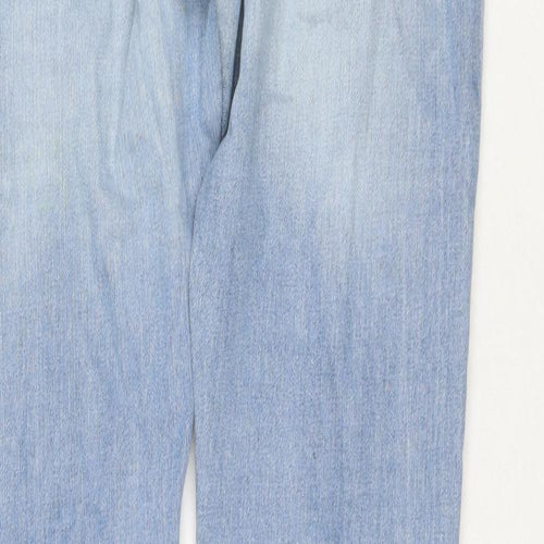 H&M Mens Blue Cotton Straight Jeans Size 33 in L32 in Regular Zip