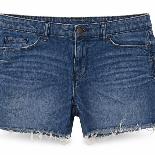 Premium Denim Womens Blue Cotton Cut-Off Shorts Size 8 L4 in Regular Zip