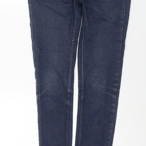 Skinny Womens Blue Polyester Blend Skinny Jeans Size 28 in L32 in Regular Zip