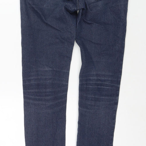 Skinny Womens Blue Polyester Blend Skinny Jeans Size 28 in L32 in Regular Zip