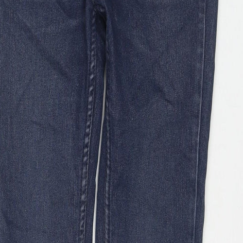 Skinny Womens Blue Polyester Blend Skinny Jeans Size 28 in L32 in Regular Zip