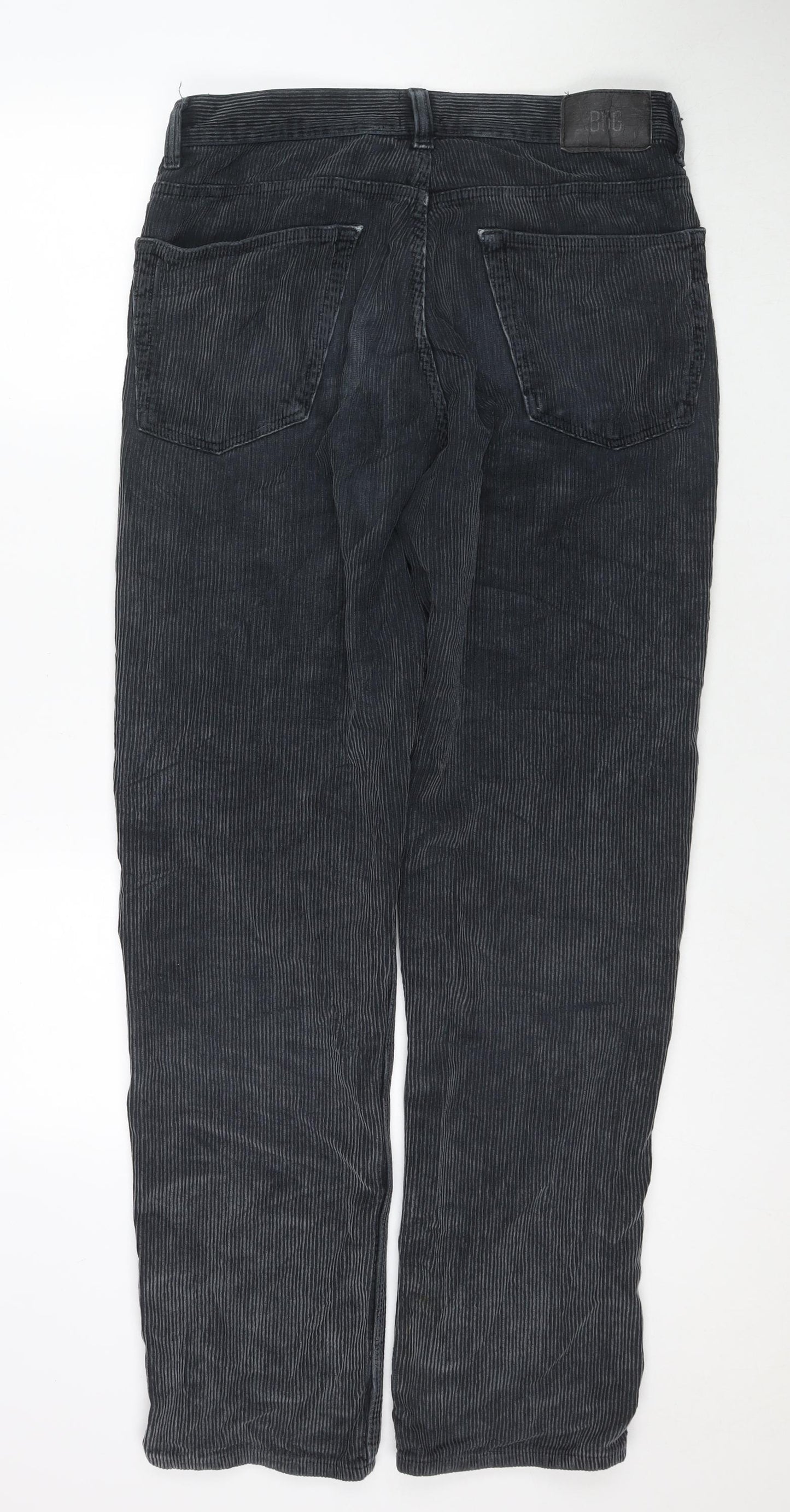 BDG Mens Blue Cotton Trousers Size 32 in L34 in Regular Zip