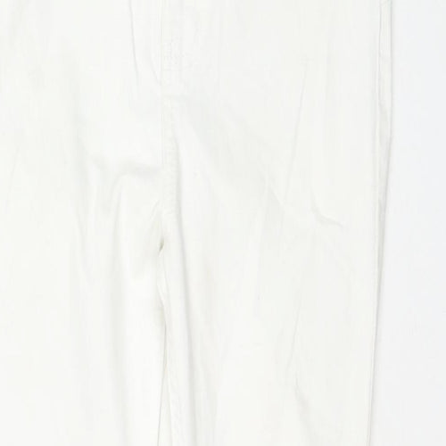 Denim & Co. Womens White Cotton Skinny Jeans Size 14 L26 in Regular Zip