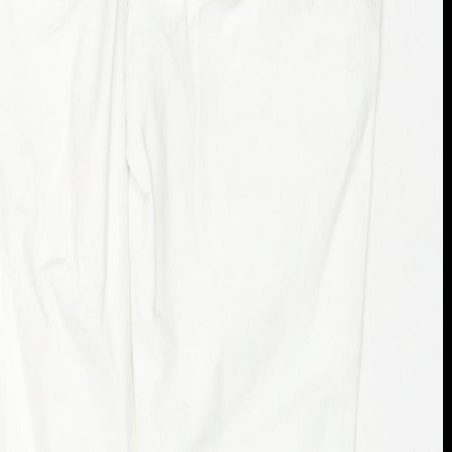 Denim & Co. Womens White Cotton Skinny Jeans Size 14 L26 in Regular Zip