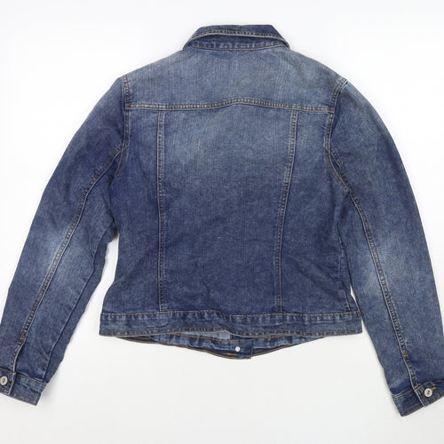 F&F Womens Blue Jacket Size 12 Button