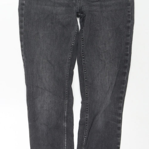 Fat Face Womens Blue Cotton Skinny Jeans Size 12 L27 in Regular Zip