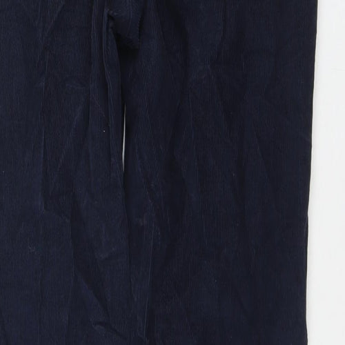 John Lewis Mens Blue Cotton Trousers Size 32 in L28 in Regular Zip