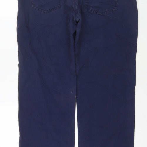 Dunnes Stores Womens Blue Cotton Straight Jeans Size 36 in L32 in Regular Zip