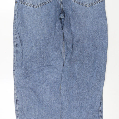 COLLUSION Mens Blue Cotton Straight Jeans Size 28 in L32 in Regular Zip