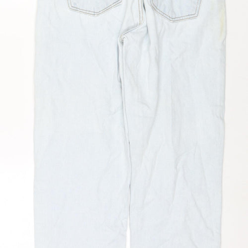 Hake Womens Blue Cotton Straight Jeans Size 25 in L26 in Regular Zip