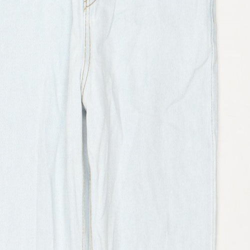 Hake Womens Blue Cotton Straight Jeans Size 25 in L26 in Regular Zip