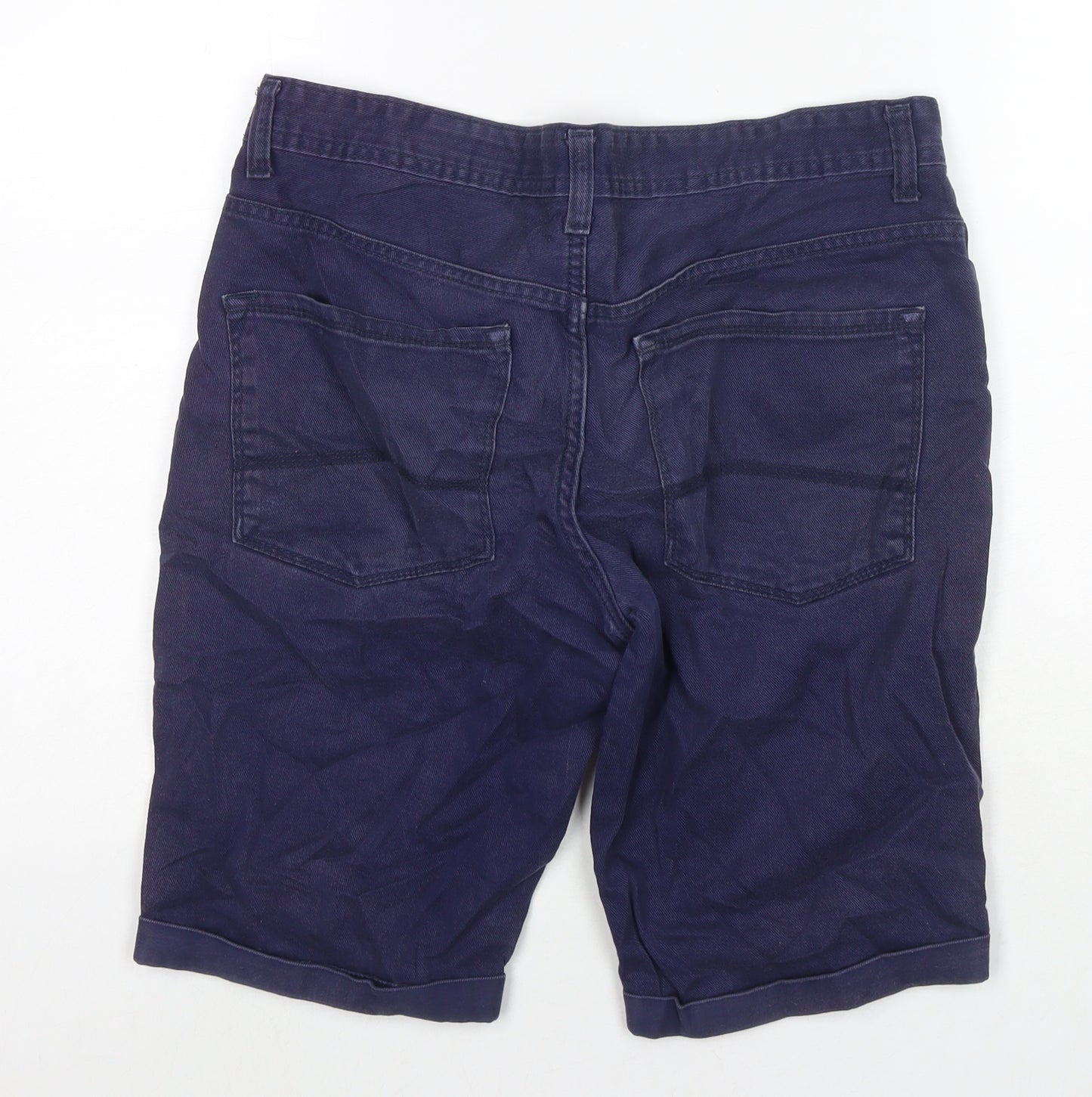 Denim & Co. Mens Blue Cotton Bermuda Shorts Size 32 in L10 in Regular Zip