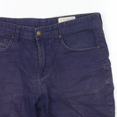 Denim & Co. Mens Blue Cotton Bermuda Shorts Size 32 in L10 in Regular Zip