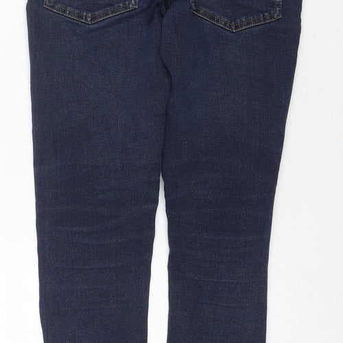 Blue Zoo Boys Blue Cotton Skinny Jeans Size 11 Years L25 in Regular Zip