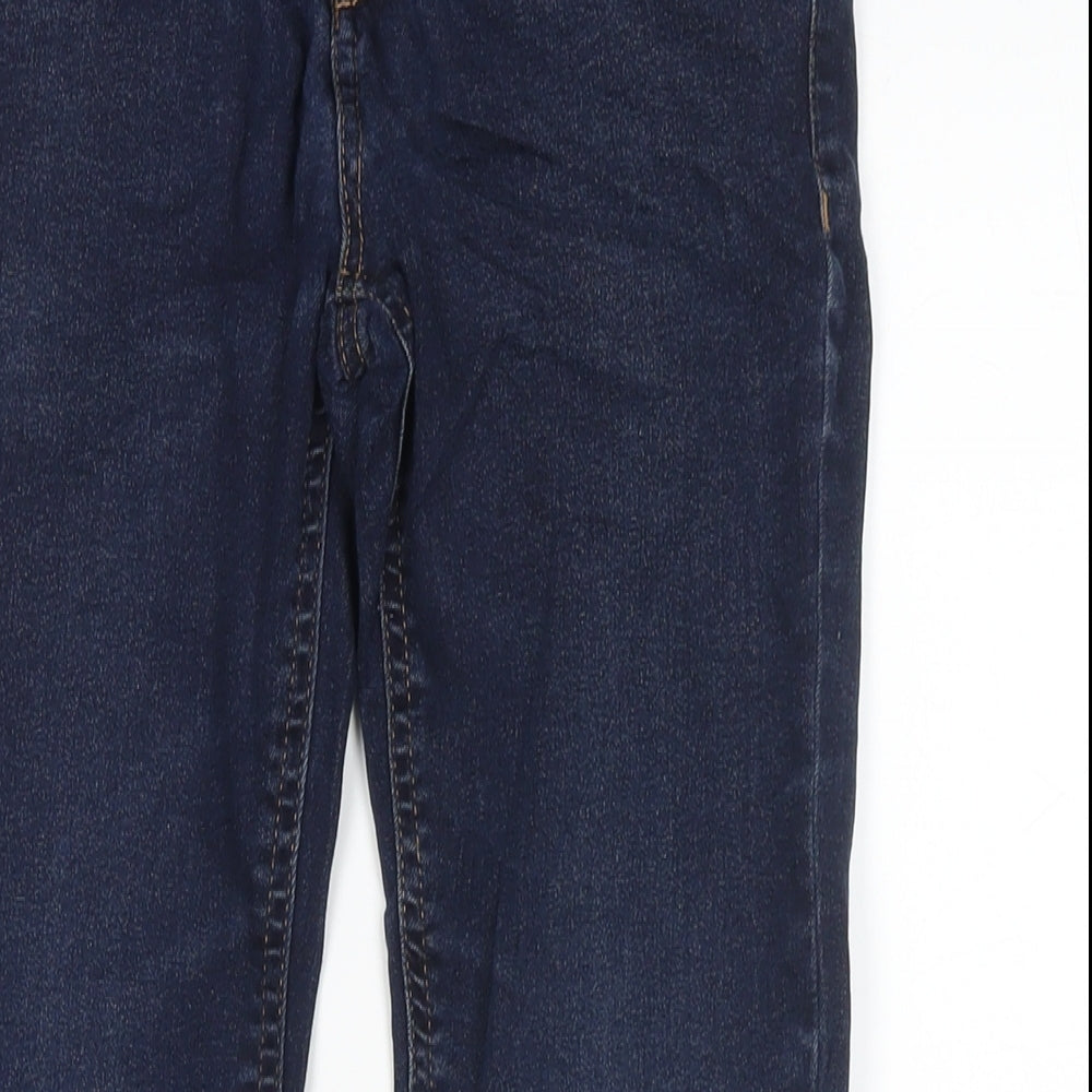 Blue Zoo Boys Blue Cotton Skinny Jeans Size 11 Years L25 in Regular Zip