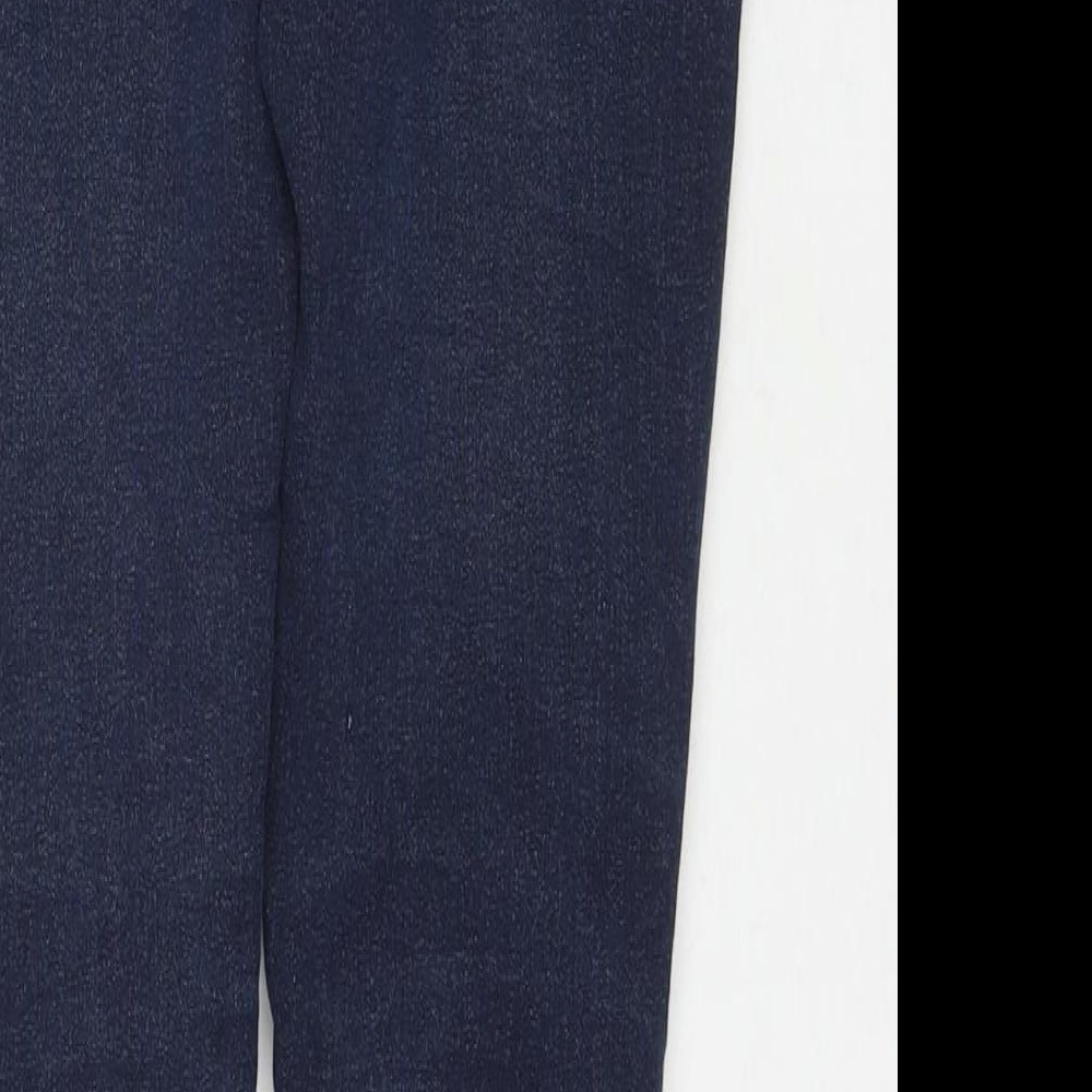 Blue Zoo Boys Blue Cotton Skinny Jeans Size 11 Years L25 in Regular Zip