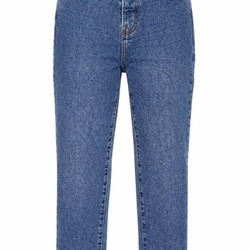 Denim & Co. Womens Blue Cotton Mom Jeans Size 4 L26 in Regular Zip