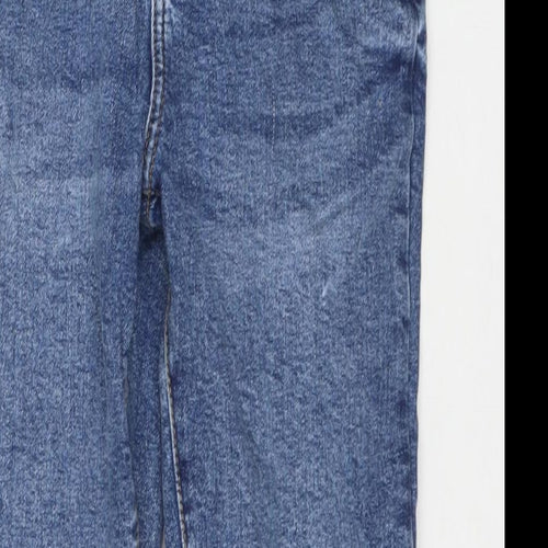 Denim & Co. Womens Blue Cotton Mom Jeans Size 4 L26 in Regular Zip
