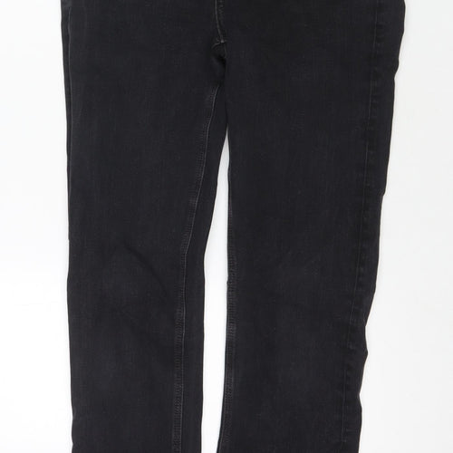 Marks and Spencer Womens Black Cotton Skinny Jeans Size 12 L31 in Regular Zip
