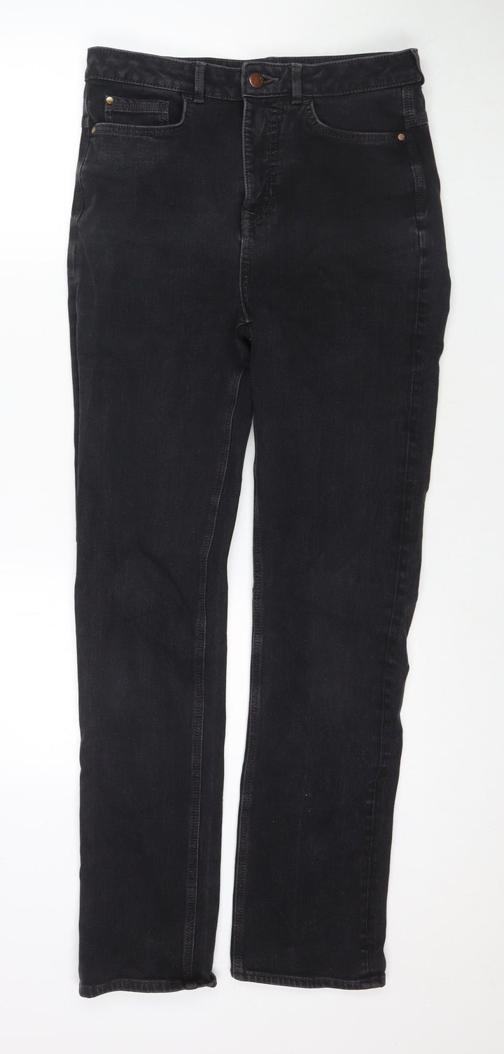 Marks and Spencer Womens Black Cotton Skinny Jeans Size 12 L31 in Regular Zip