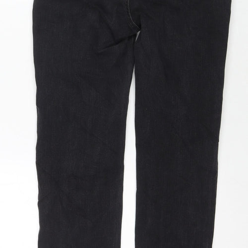Marks and Spencer Womens Black Cotton Skinny Jeans Size 12 L31 in Regular Zip