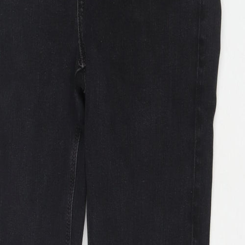 Marks and Spencer Womens Black Cotton Skinny Jeans Size 12 L31 in Regular Zip