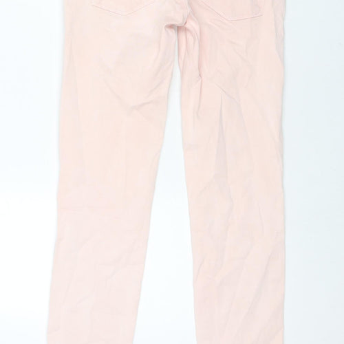 Zara Womens Pink Cotton Skinny Jeans Size 12 L31 in Regular Zip